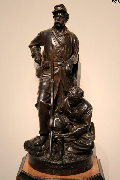 Wounded to the Rear, One More Shot bronze sculpture (1865) by John Rogers at Metropolitan Museum of Art. New York, NY.