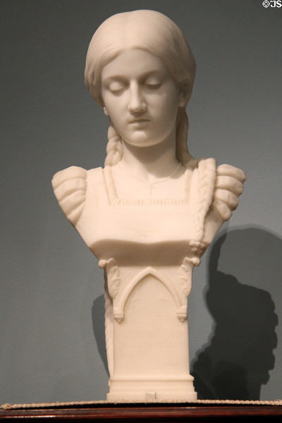 Opera singer Eva Rohr marble bust (1872) by Augustus Saint-Gaudens at Metropolitan Museum of Art. New York, NY.