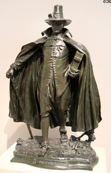The Puritan bronze sculpture (1883-1901) by Augustus Saint-Gaudens at Metropolitan Museum of Art. New York, NY.