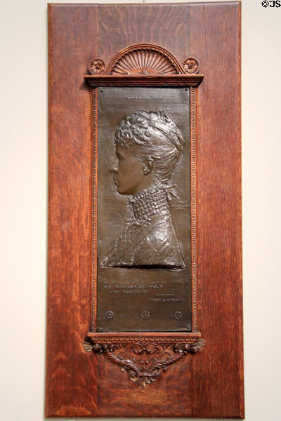 Mr. Schuyler Van Rensselaer bronze relief (1888) by Augustus Saint-Gaudens at Metropolitan Museum of Art. New York, NY.