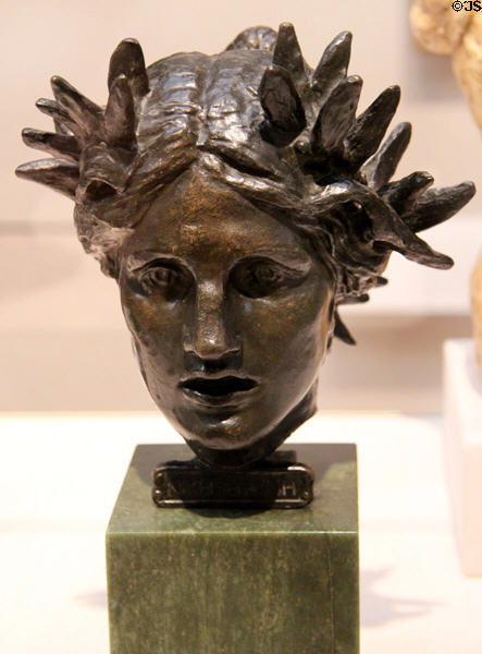 Head of Victory bronze (1897-1903) by Augustus Saint-Gaudens at Metropolitan Museum of Art. New York, NY.
