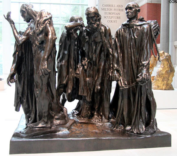Burghers of Calais bronze sculpture group (1884-95) by Auguste Rodin at Metropolitan Museum of Art. New York, NY.