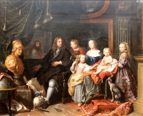 Everhard Jabach & his Family painting (c1660) by Charles Le Brun at Metropolitan Museum of Art. New York, NY.