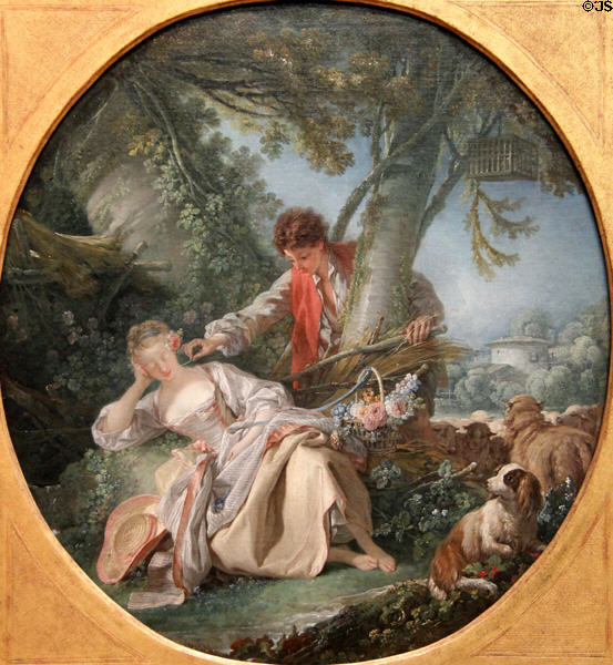 Interrupted Sleep painting (1750) by François Boucher at Metropolitan Museum of Art. New York, NY.