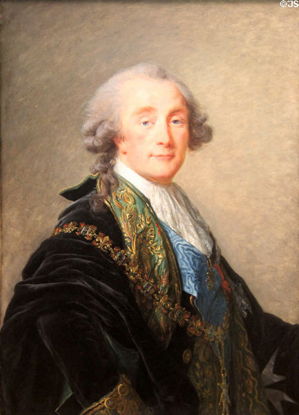 Alexandre Charles Emmanuel de Crussol-Florensac portrait (1787) by Élisabeth-Louise Vigée Le Brun at Metropolitan Museum of Art. New York, NY.