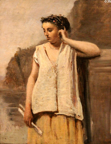 The Muse: History painting (1865) by Camille Corot at Metropolitan Museum of Art. New York, NY.