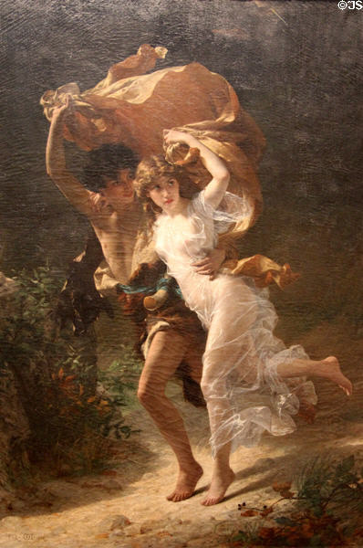 The Storm painting (1880) by Pierre-Auguste Cot at Metropolitan Museum of Art. New York, NY.