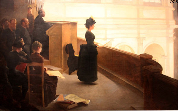 The Organ Rehearsal painting (1885) by Henry Lerolle at Metropolitan Museum of Art. New York, NY.