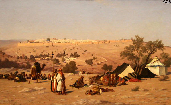 Jerusalem from the Mount of Olives painting (1880) by Charles-Théodore Frère at Metropolitan Museum of Art. New York, NY.