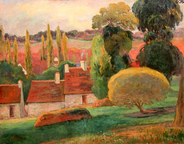 A Farm in Brittany painting (c1894) by Paul Gauguin at Metropolitan Museum of Art. New York, NY.
