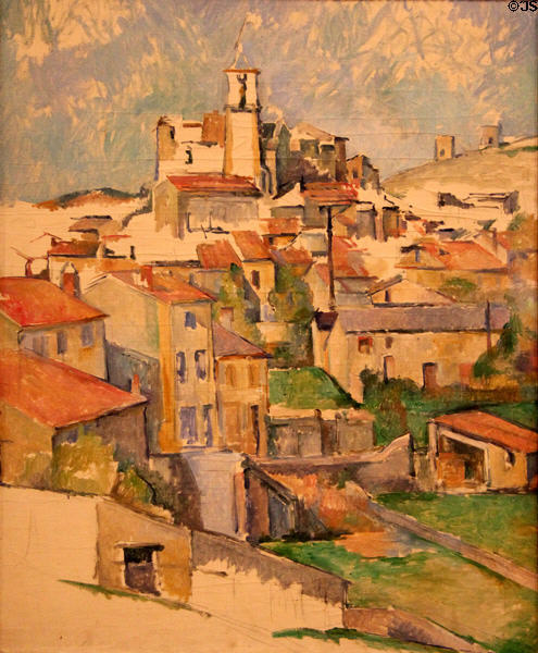 Gardanne painting (1885-6) by Paul Cézanne at Metropolitan Museum of Art. New York, NY.