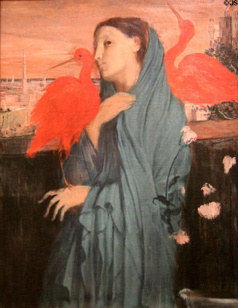 Young Woman with Ibis painting (1860-2) by Edgar Degas at Metropolitan Museum of Art. New York, NY.