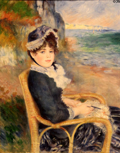 By the Seashore painting (1883) by Auguste Renoir at Metropolitan Museum of Art. New York, NY.