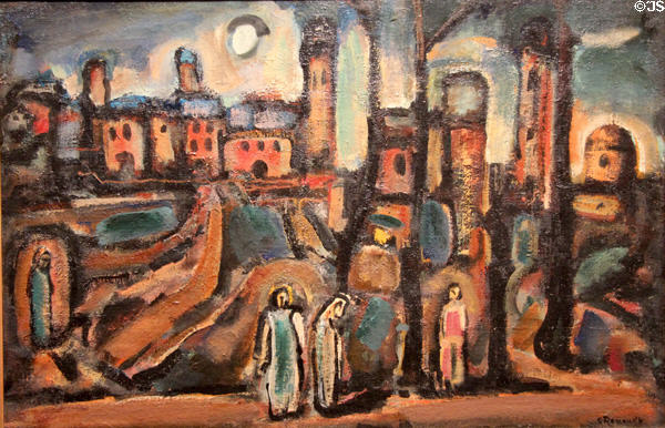 Twilight painting (1937) by Georges Rouault at Metropolitan Museum of Art. New York, NY.