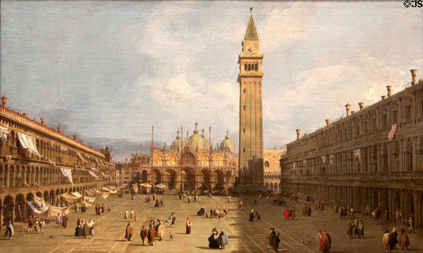 Piazza San Marco painting (1720s) by Canaletto at Metropolitan Museum of Art. New York, NY.