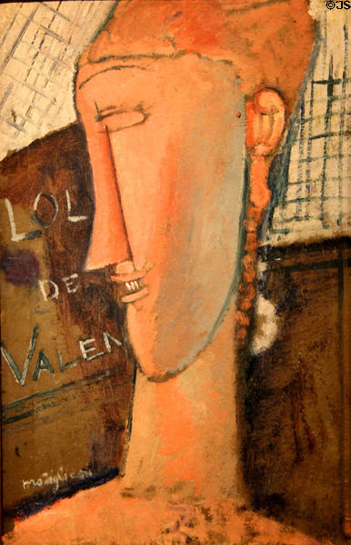 Lola de Valence painting (1915) by Amedeo Modigliani at Metropolitan Museum of Art. New York, NY.