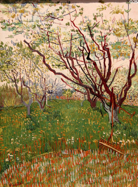 Flowering Orchard painting (1888) by Vincent van Gogh at Metropolitan Museum of Art. New York, NY.
