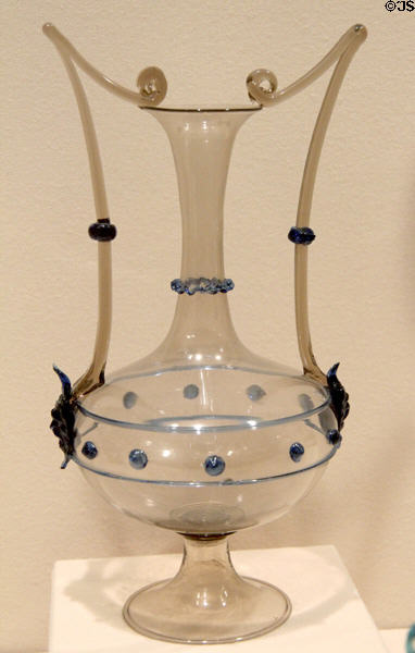 Islamic inspired glass vase (c1860) by Salviati Co. of Venice, Italy at Metropolitan Museum of Art. New York, NY.