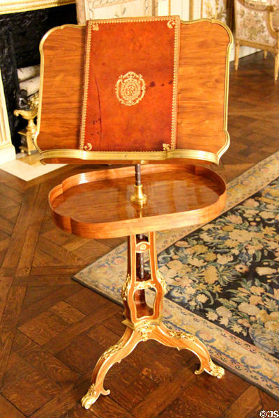 Adjustable writing & reading table (c1760-5) attrib. Martin Carlin of France at Metropolitan Museum of Art. New York, NY.