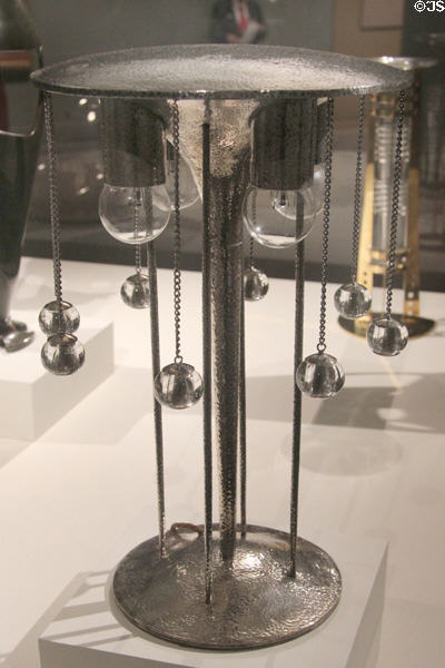 Table lamp (1904) by Josef Hoffmann & made by Konrad Schindel for Wiener Werkstätte at Metropolitan Museum of Art. New York, NY.