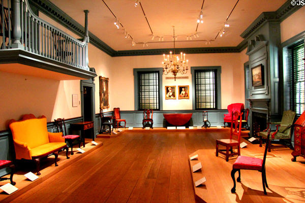 Early American furniture gallery at Metropolitan Museum of Art. New York, NY.