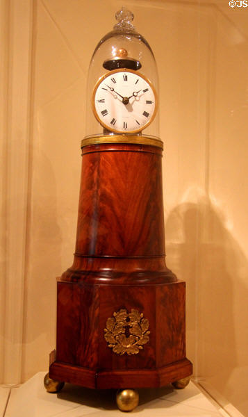Alarum Timepiece (aka Lighthouse clock) (1825-30) patented by Simon Willard of Roxbury, MA at Metropolitan Museum of Art. New York, NY.