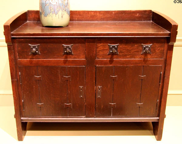 Sideboard (1902-3) by Gutave Stickley made by Craftsman Workshops of Eastwood, NY (aka United Crafts before 1904) at Metropolitan Museum of Art. New York, NY.