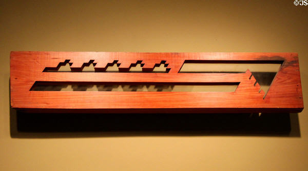 Clerestory window (c1940) for Auldbrass Plantation of Yemassee, SC by Frank Lloyd Wright at Metropolitan Museum of Art. New York, NY.