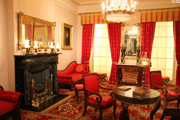 Greek Revival period room (1835) from New York, NY at Metropolitan Museum of Art. New York, NY.