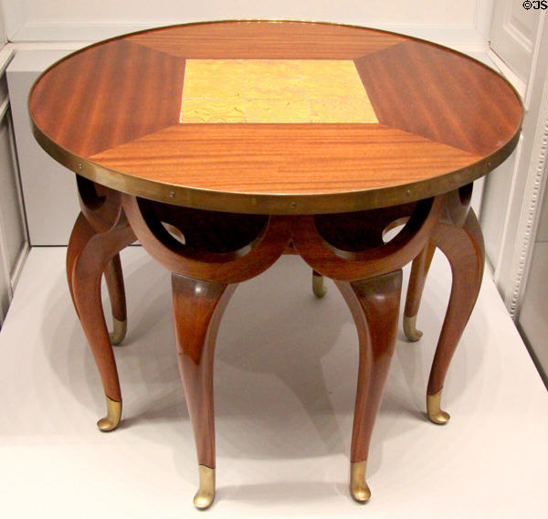 Elephant Trunk shaped legs table (c1910) by Adolf Loos of Austria at Cooper Hewett Museum. New York City, NY.