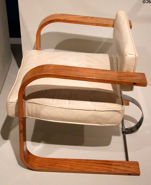 VDL Research (Branch) House chair (designed 1931; made 1942) by Richard Neutra at Cooper Hewett Museum. New York City, NY.