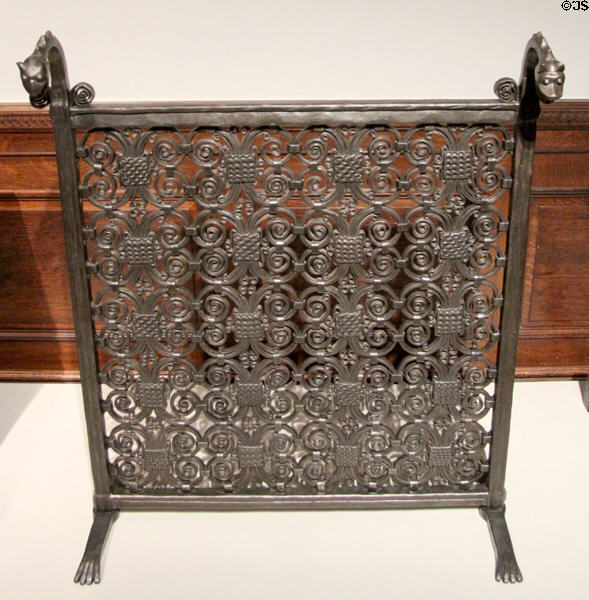 Wrought iron fire screen (c1920-5) by Samuel Yellin at Cooper Hewett Museum. New York City, NY.