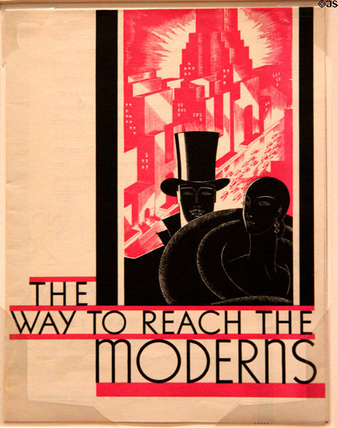 Way to Reach the Moderns brochure (1920) by Star Co. to promote their advertising at Cooper Hewett Museum. New York City, NY.