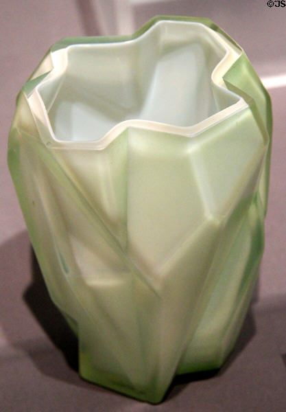 Ruba Rombic glass vase (c1928) by Reuben Haley for Consolidated Lamp & Glass of Coraopolis, PA at Cooper Hewett Museum. New York City, NY.