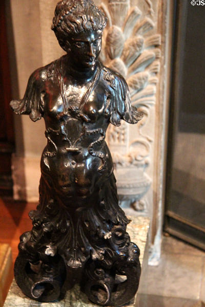 Bronze firedog base (c1530) from Italy at Morgan Library. New York City, NY.