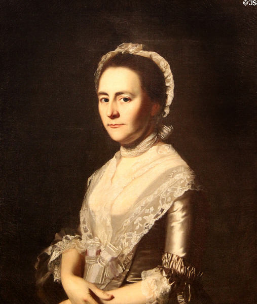 Mrs. Alexander Cumming (née Elizabeth Goldthwait) portrait (1770) by John Singleton Copley at Brooklyn Museum. Brooklyn, NY.