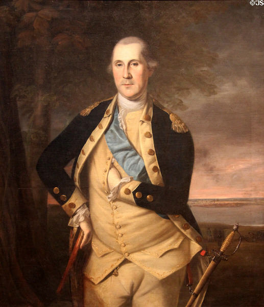 George Washington portrait (1776) by Charles Willson Peale at Brooklyn Museum. Brooklyn, NY.
