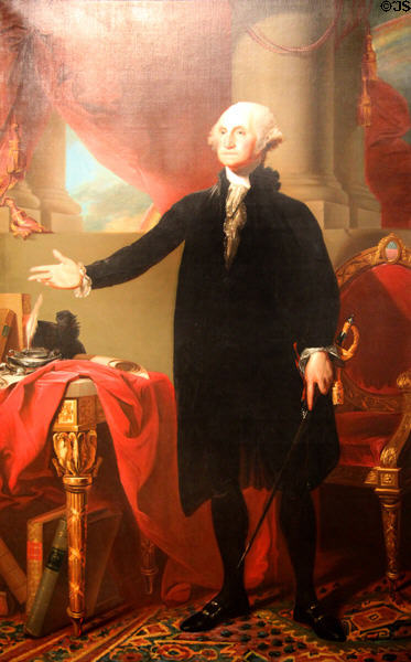 George Washington portrait (1796) by Gilbert Stuart at Brooklyn Museum. Brooklyn, NY.