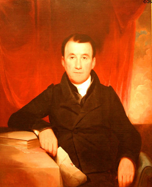 Jonas Platt portrait (1828) by Samuel F.B. Morse at Brooklyn Museum. Brooklyn, NY.