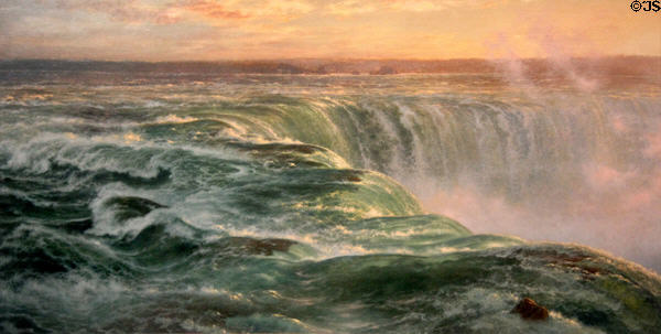 Niagara Fall painting (1866) by Louis Rémy Mignot at Brooklyn Museum. Brooklyn, NY.