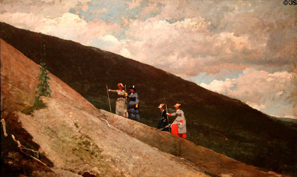 In the Mountains painting (1877) by Winslow Homer at Brooklyn Museum. Brooklyn, NY.
