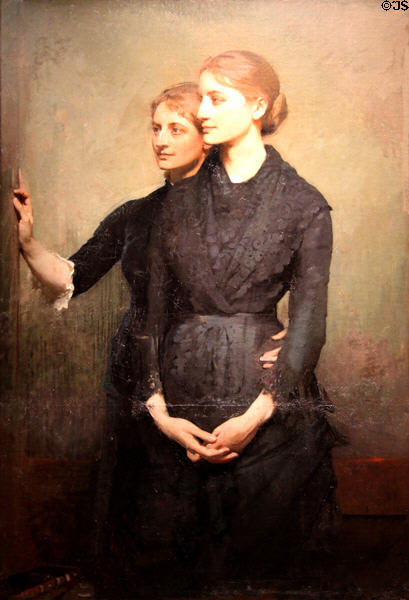 The Sister painted portrait (1884) by Abbott Handerson Thayer at Brooklyn Museum. Brooklyn, NY.