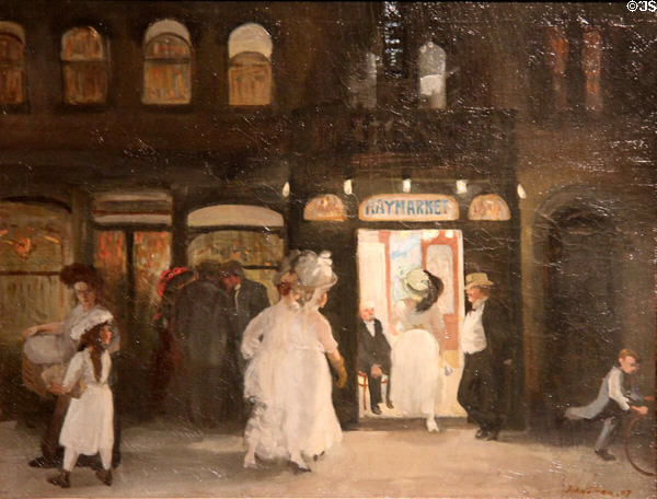 The Haymarket, Sixth Avenue painting (1907) by John Sloan at Brooklyn Museum. Brooklyn, NY.