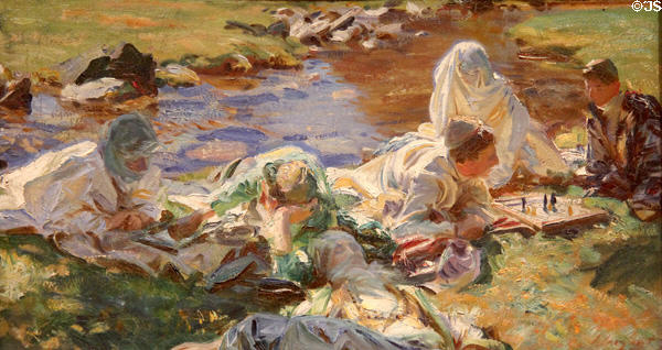 Dolce Far Niente painting (c1907) by John Singer Sargent at Brooklyn Museum. Brooklyn, NY.