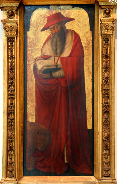 St. Jerome painting (c1445-50) by Donato dei Bardi of Genoa at Brooklyn Museum. Brooklyn, NY.