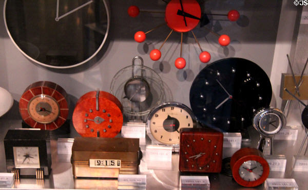 Collection of clocks at Brooklyn Museum. Brooklyn, NY.