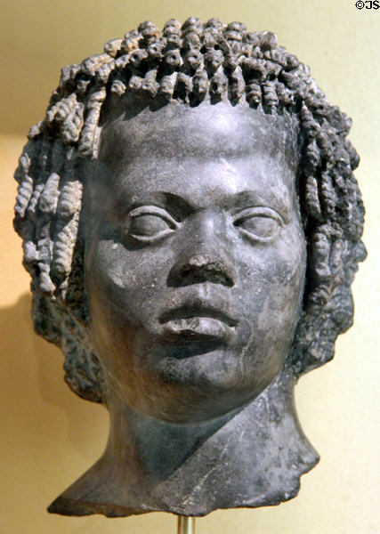 Egyptian marble head (c100 BCE / Ptolemaic Dynasty) at Brooklyn Museum. Brooklyn, NY.