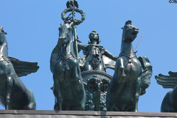 Detail of sculptures (1901) by Frederick MacMonnies on Soldiers' & Sailors' Arch in Grand Army Plaza. Brooklyn, NY.
