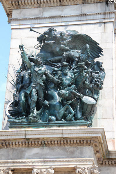 Union Army sculpture (1901) by Frederick MacMonnies on Soldiers' & Sailors' Arch in Grand Army Plaza. Brooklyn, NY.