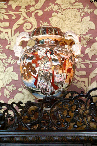 Japanese porcelain jar at Alice Austen House Museum. Staten Island, NY.